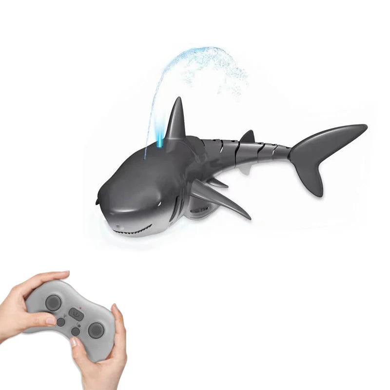  jouets-robotiques-requin-gris-avec-jets-d'eau