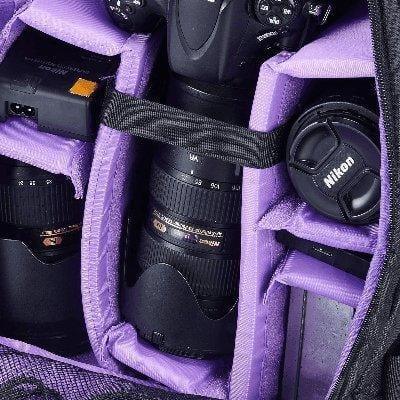 Sac appareil photo - MultifunctionalBackpack™ - Violet - Électronique Facile